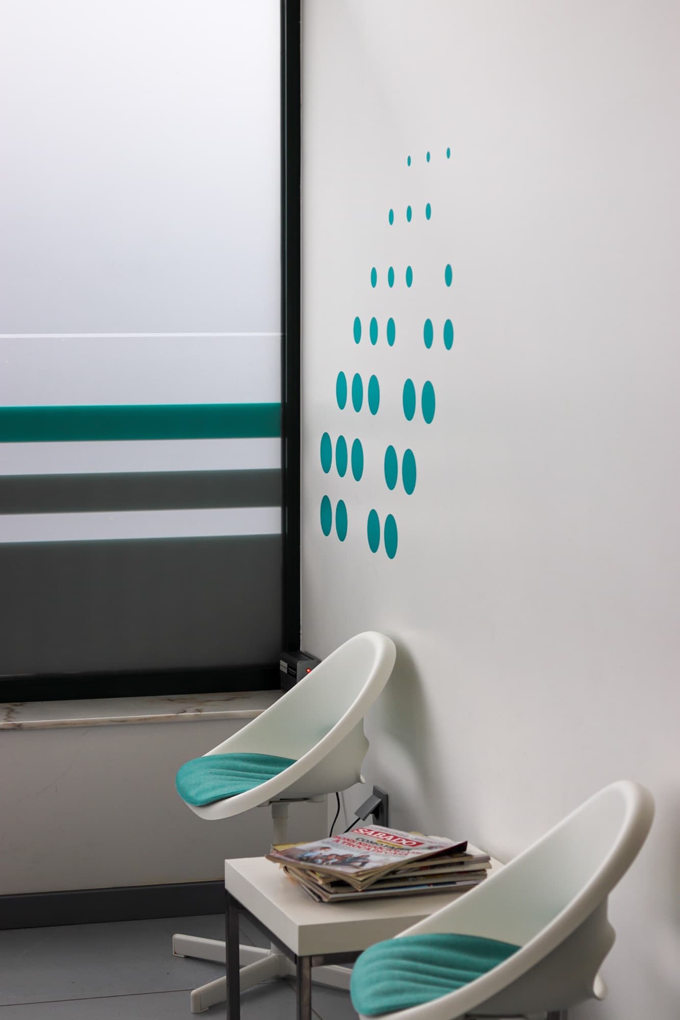 Sala de espera com decoração
